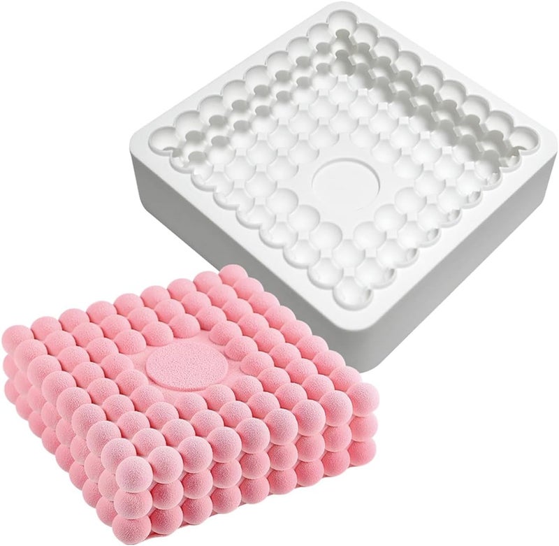 TUKE Square Shaped Silicone Mold Soap Silicone Molds Cake Fondant Baking Molds for Baking Chocolate French Dessert Candy Ice Cube Soap (Square K) - Image 5